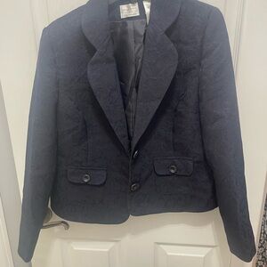 Emma James Navy Textured Blazer